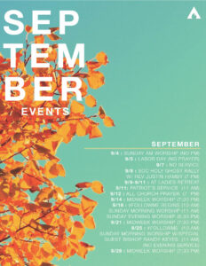 September Schedule